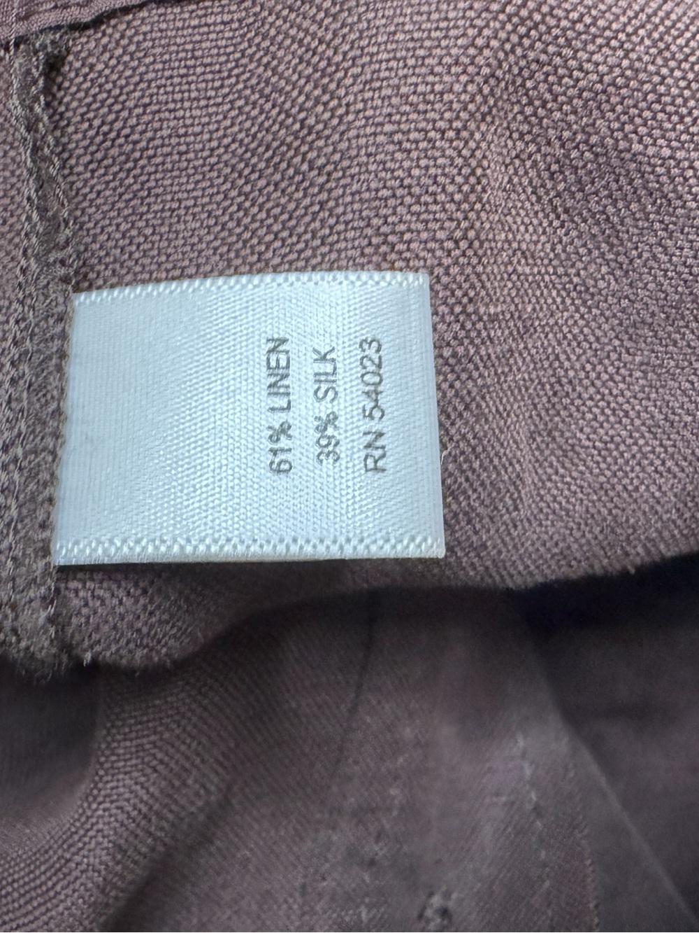 Banana Republic Brown Linen/Silk Pencil Skirt with Button Detailing Size 4 - Picture 7 of 7
